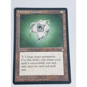 Magic The Gathering Hematite Talisman Ice Age 1995 Uncommon MTG Artifact Card